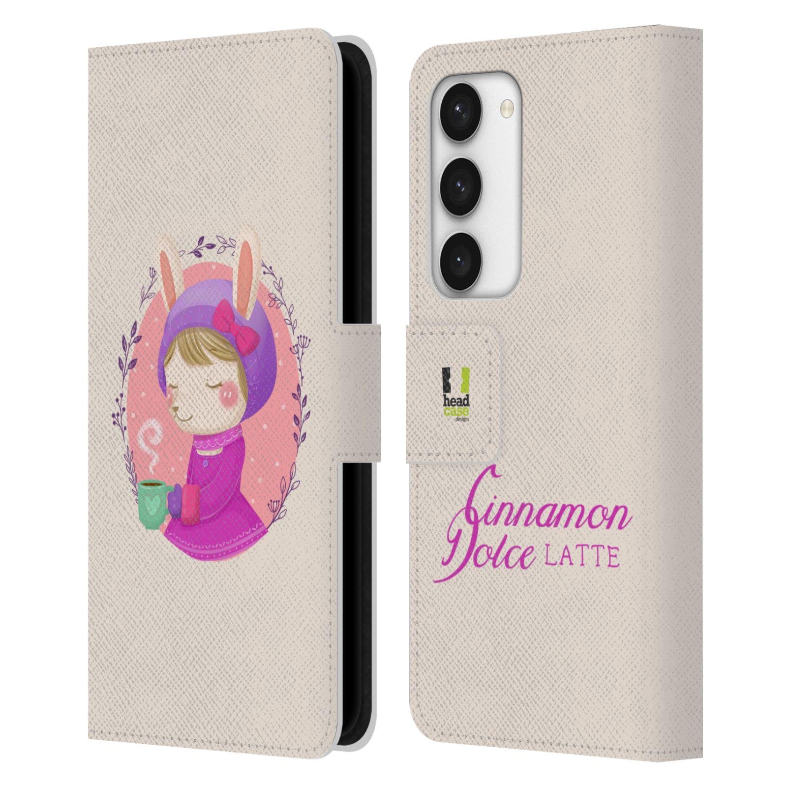 Carcasa de cuero Samsung S23 5G Head Case Designs con tapa y soporte para el invierno 7