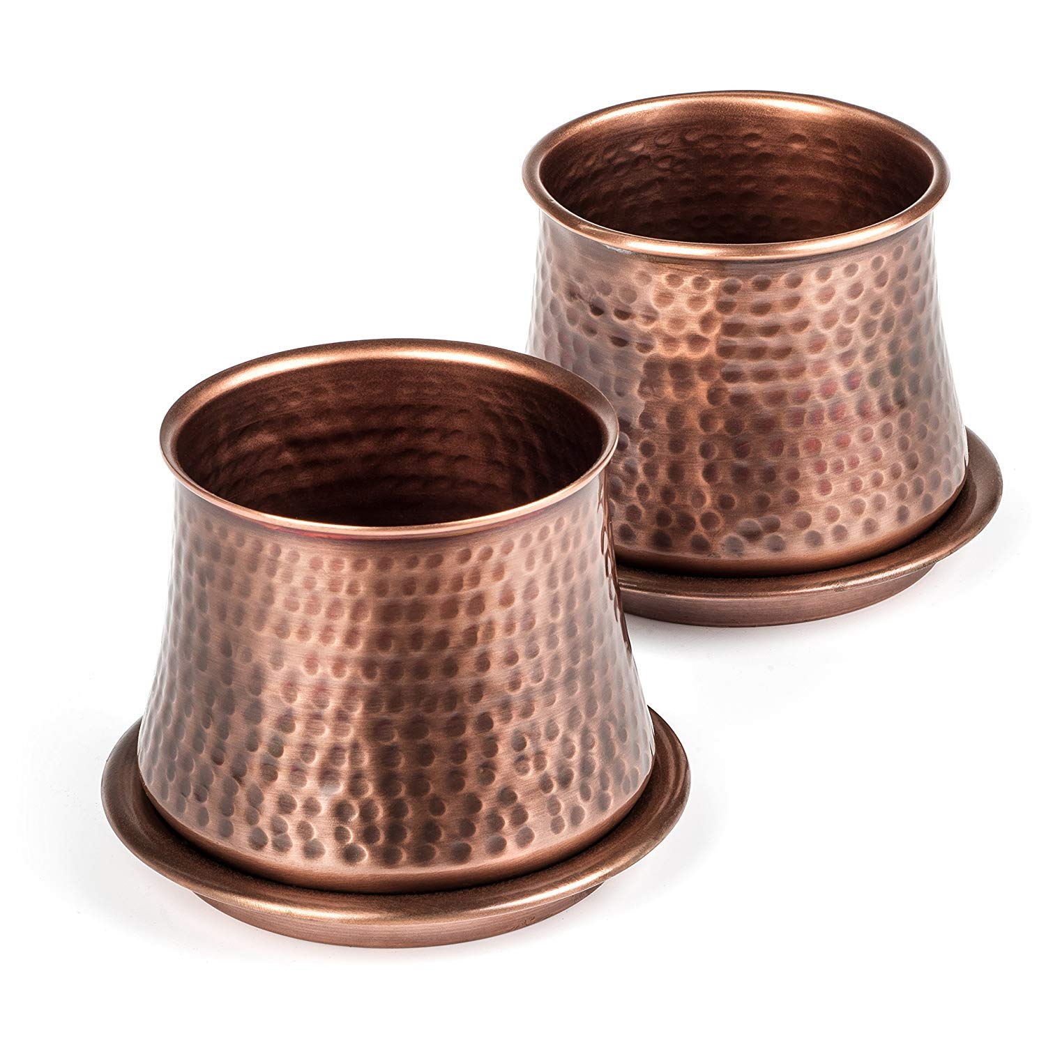 H Potter Succulent Planter Plant Pots Small Flower Cactus Planters 4 Inch Wide 3 Inch High Indoor Container for Planting with Drainage Tray