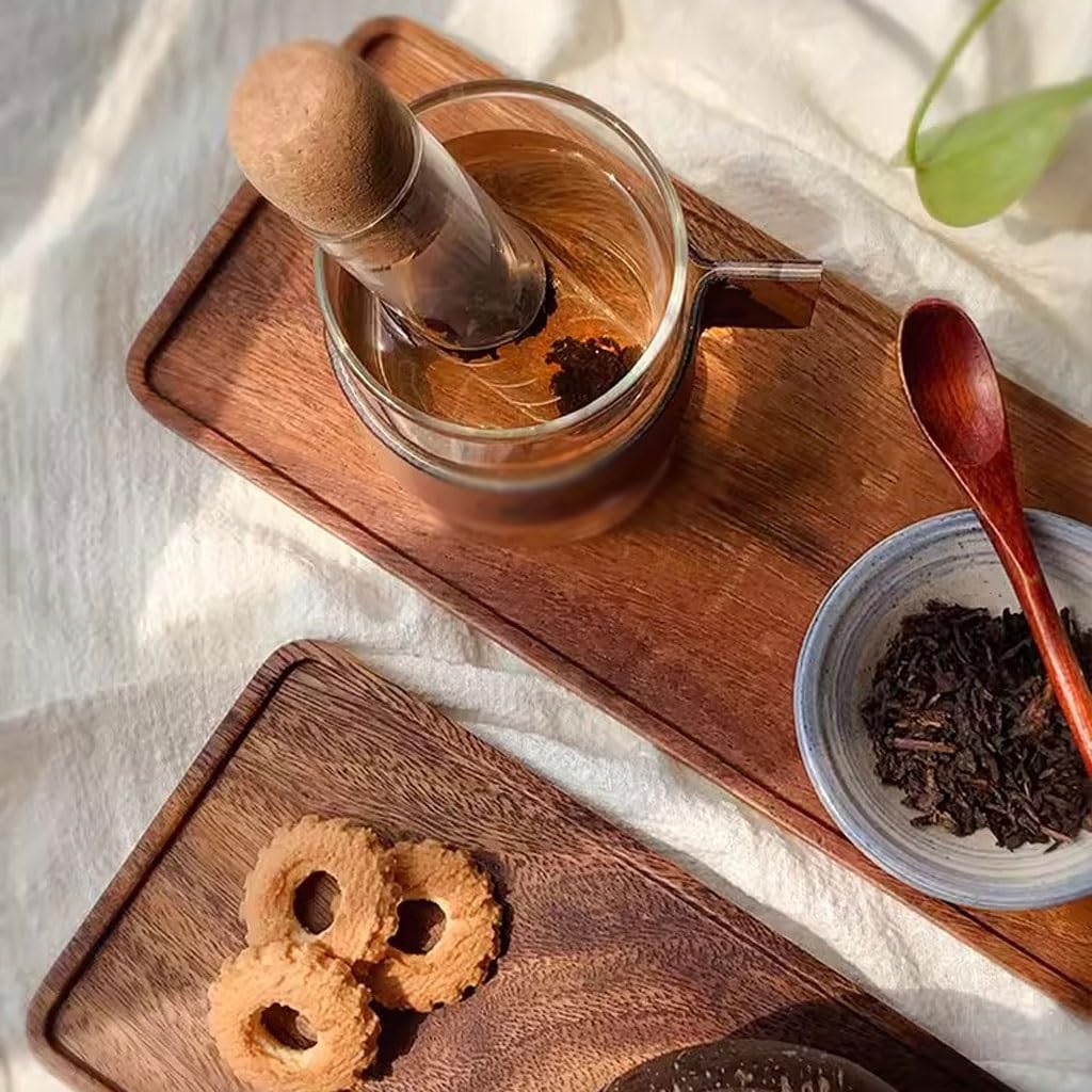 Bandejas Servir Comida La Bandeja de té seco es una Troncos for Que Persona la Use en casa y también Adecuada for Servir bandejas Fiestas, restaurantes cafeterías Mesa Cama | B