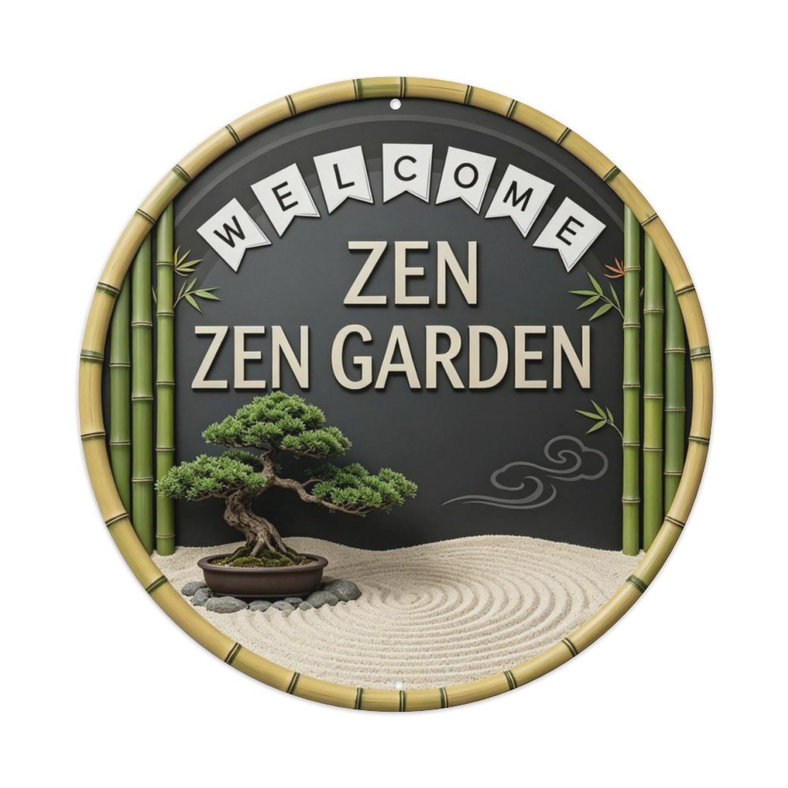 Bonsai Zen Garden Metal Tin Sign Plaque