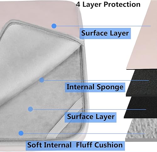 Vista 23 de Funda para laptop de 15.6 pulgadas, duradera a prueba de golpes, funda protectora con tapa, maletín de transporte para computadora, compatible