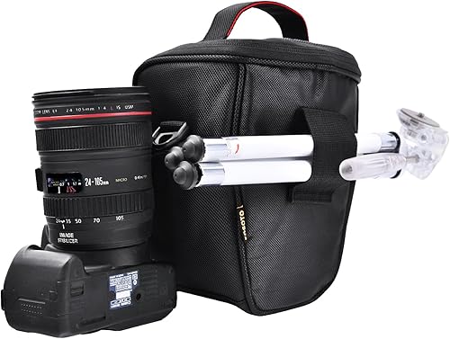 Miniatura 6 de FOSOTO Funda para cámara DSLR de nailon compatible con Nikon D3300 D3400 D3500 D5300 D5600 B700, Canon EOS Rebel XT XTi T6 T5i T3i SL2 1300D,