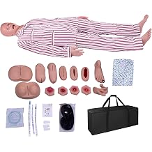 Advanced Nursing Training Manikin, Male/Female 170cm Life Size Patient Care Nursing Medical Manikin,Multifunctional Education Teaching Model, Pvc Human Anatomical Model Dummy