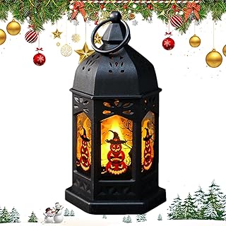 ハロウィン ランタン屋外、ハロウィン ランタン装飾 - ビスタプリントハロウィン ヴィンテージ ランタン LED ライト | ハロウィン テーブル デコレーション ポータブル キャンドル ライト ヴィンテージ ハロウィン 結婚式 クリスマス用