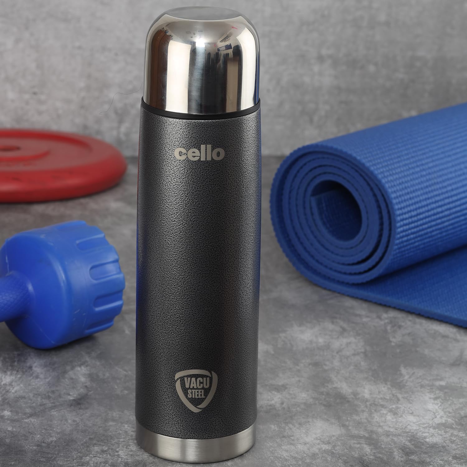 Cello Flipper Stainless Steel Vacuum Insulated Flask 500ml, Grey | Hot and Cold Water Bottle with Flip lid | Double Walled Bottle for Home, Office, Travel (B0BNNN3HZN) Amazon Price History, Amazon Price Tracker