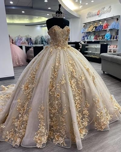 Miniatura 6 de Zhangyo Vestidos de quinceañera sin tirantes Vestido de bola Puffy Tulle Dulce 15 16 Vestidos Laca con cuentas Vestido de membrillo CXL087