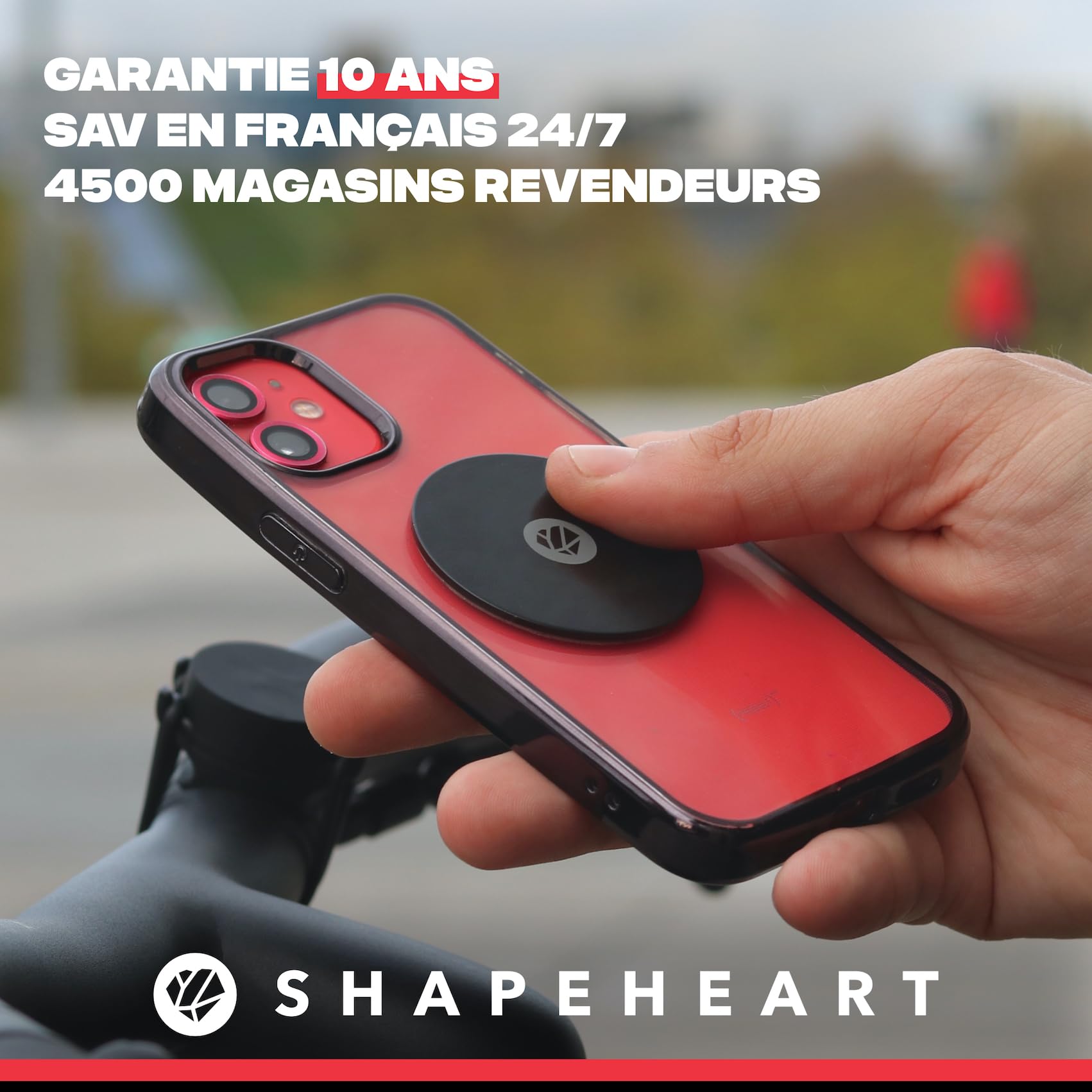 Shapeheart Plaque Métal Adhésive Universelle 1,5 mm Compatible Vélo Moto Voiture Anti-Reflet