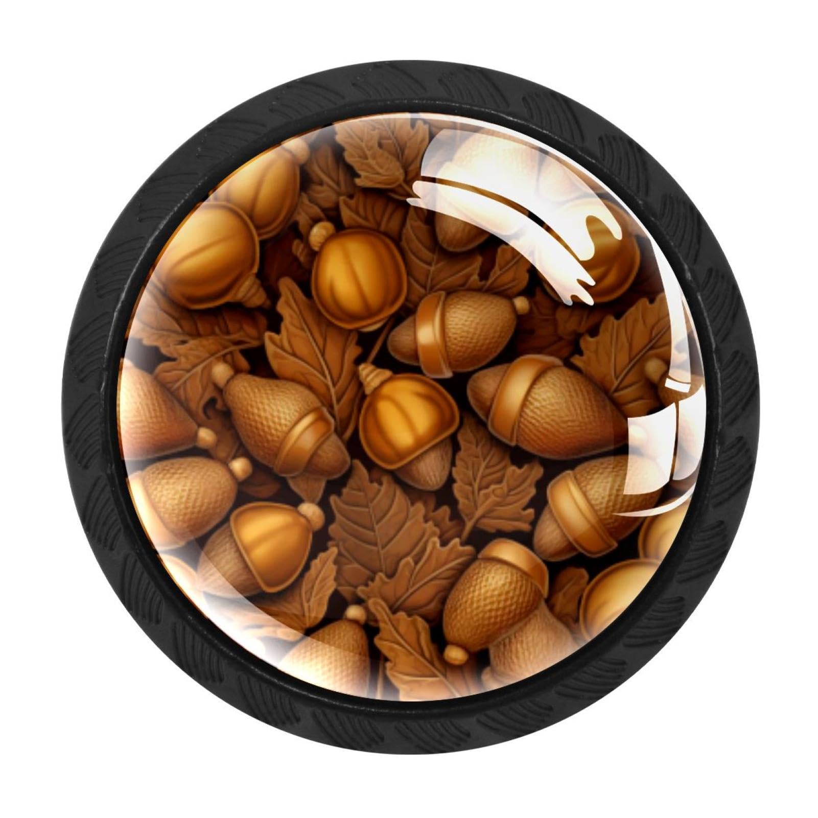 CHENZZZZ 4 Pieces Dresser Knobs Thanksgiving Acorn Drawer knobs Cabinet Knobs Pull Handles for Home Kitchen Office