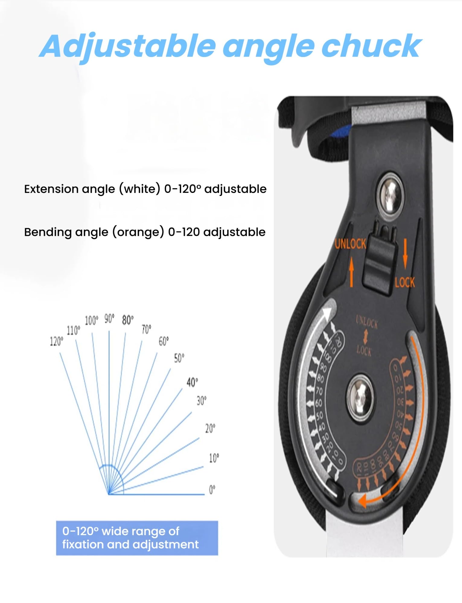Órtesis de brazo, soporte for recuperación de lesiones, cirugía, recuperación de lesiones, codera con bisagra, soporte con bisagra, cabestrillo estabilizador for brazo dislocado, codera postoperatoria