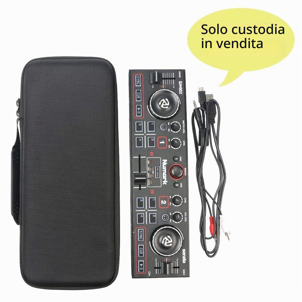 co2CREA Duro Viaggio Custodia Copertina caso per Numark DJ2GO 2 Controller per DJ Portatile(travel case)