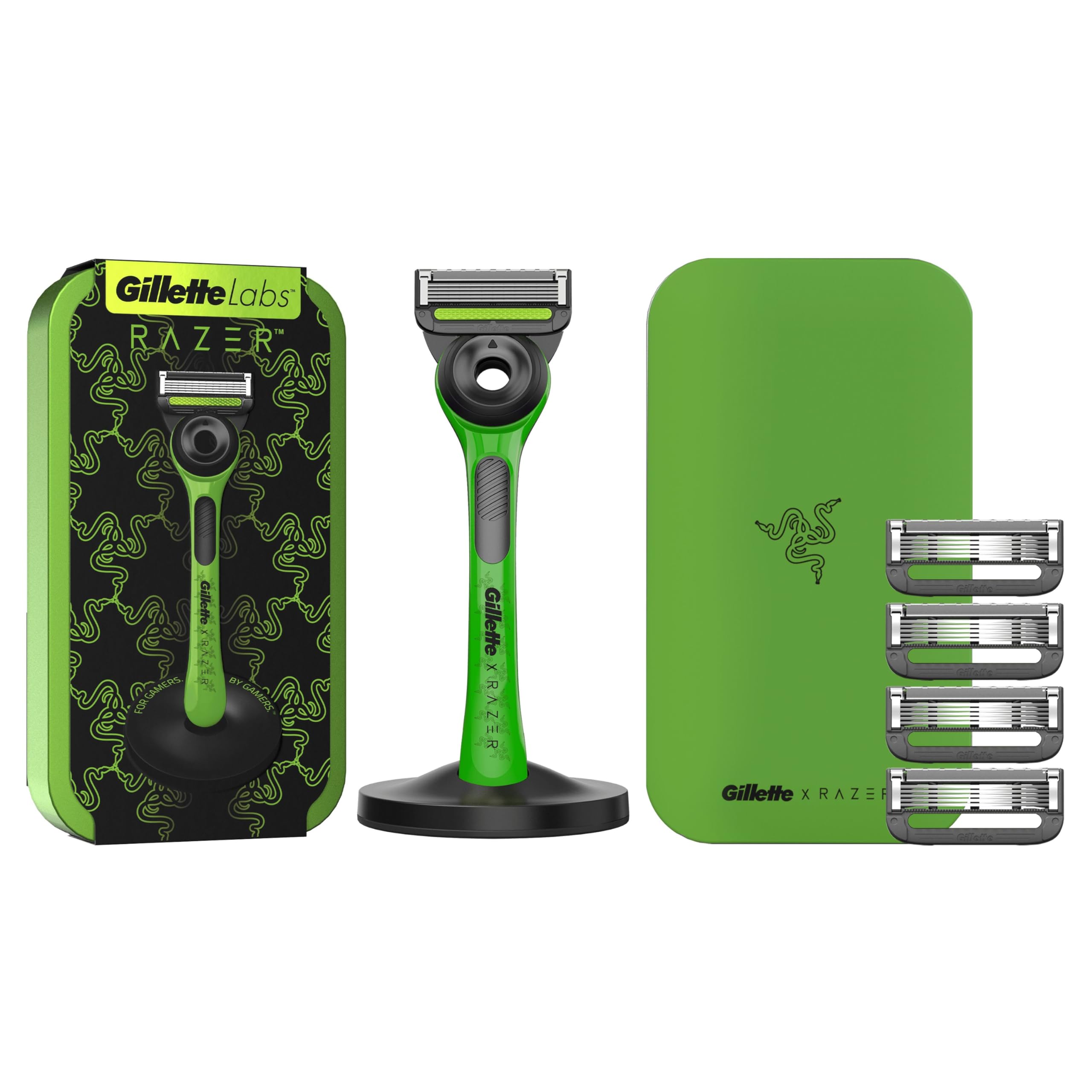 Gillette LABS RASOIO UOMO con 5 LAMETTE DA BARBA di Ricambio BASE ...