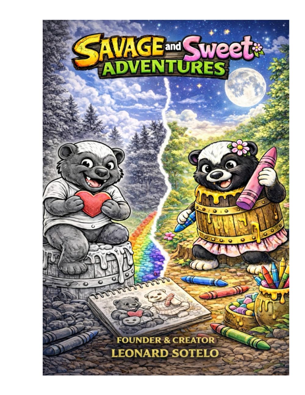 Savage and Sweet adventures: A Honey Badger Coloring Book: A coloring journey you'll love.