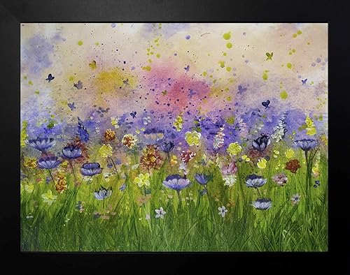 Buyartforless IF EDC459 16x12 1.25 Black Wall Art, Green