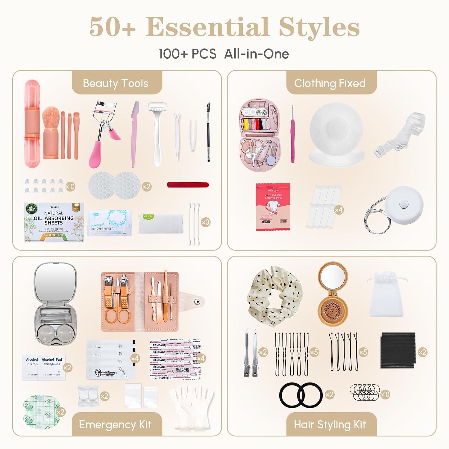 Bride Wedding Day Emergency Kit, 50+ Essentials 100+ Must-Have Items