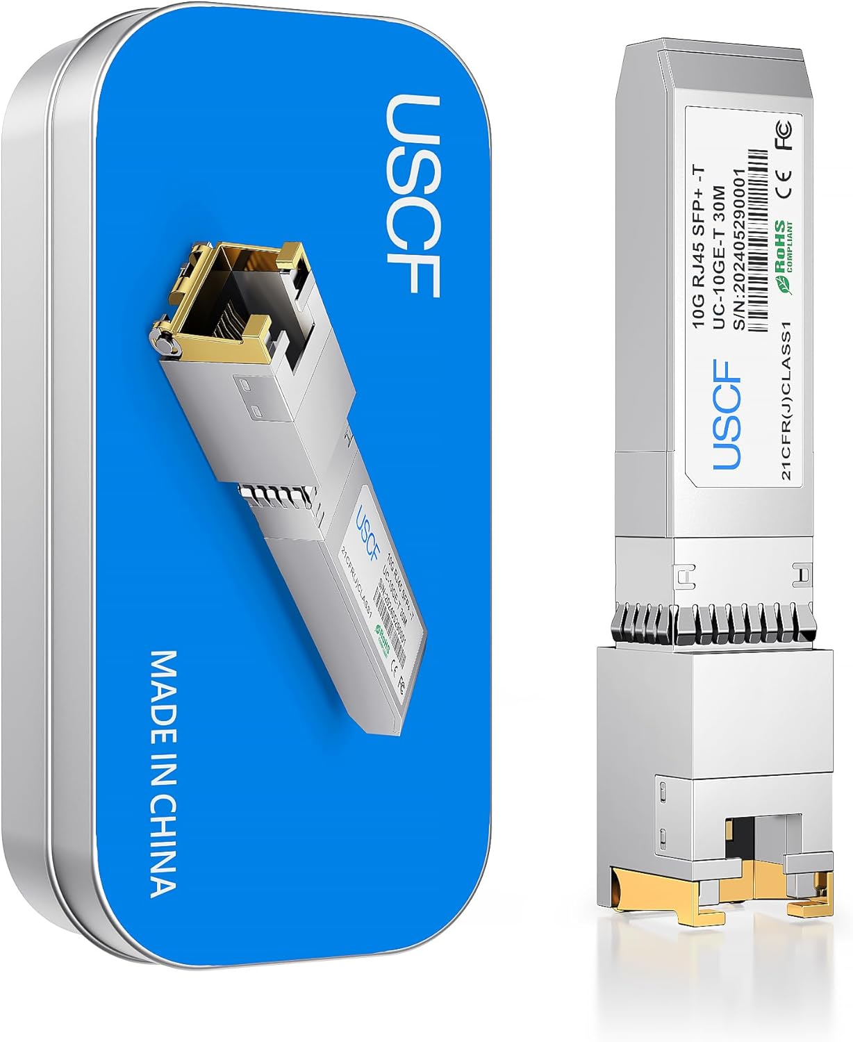 10GBase-T SFP+ to RJ45 Transceiver, 10G RJ45 Copper Module for Cat6a up to 30m, Compatible with Ubiquiti UniFi, Cisco, MikroTik, TP-Link, Fortinet, Meraki, Supermicro