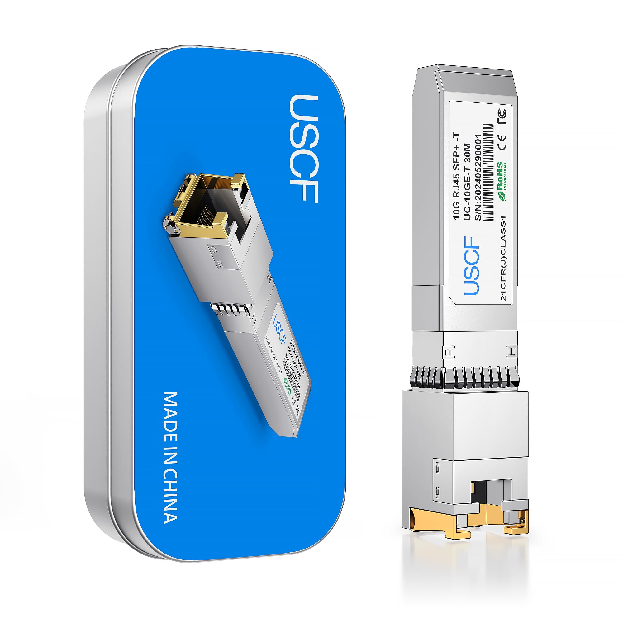 10GBase-T SFP+ to RJ45 Transceiver-10G SFP+ Copper Module (Cat6a, up to 30m)-Compatible with Cisco, Ubiquiti UniFi, Fortinet, TP-Link, Meraki, MikroTik, Supermicro