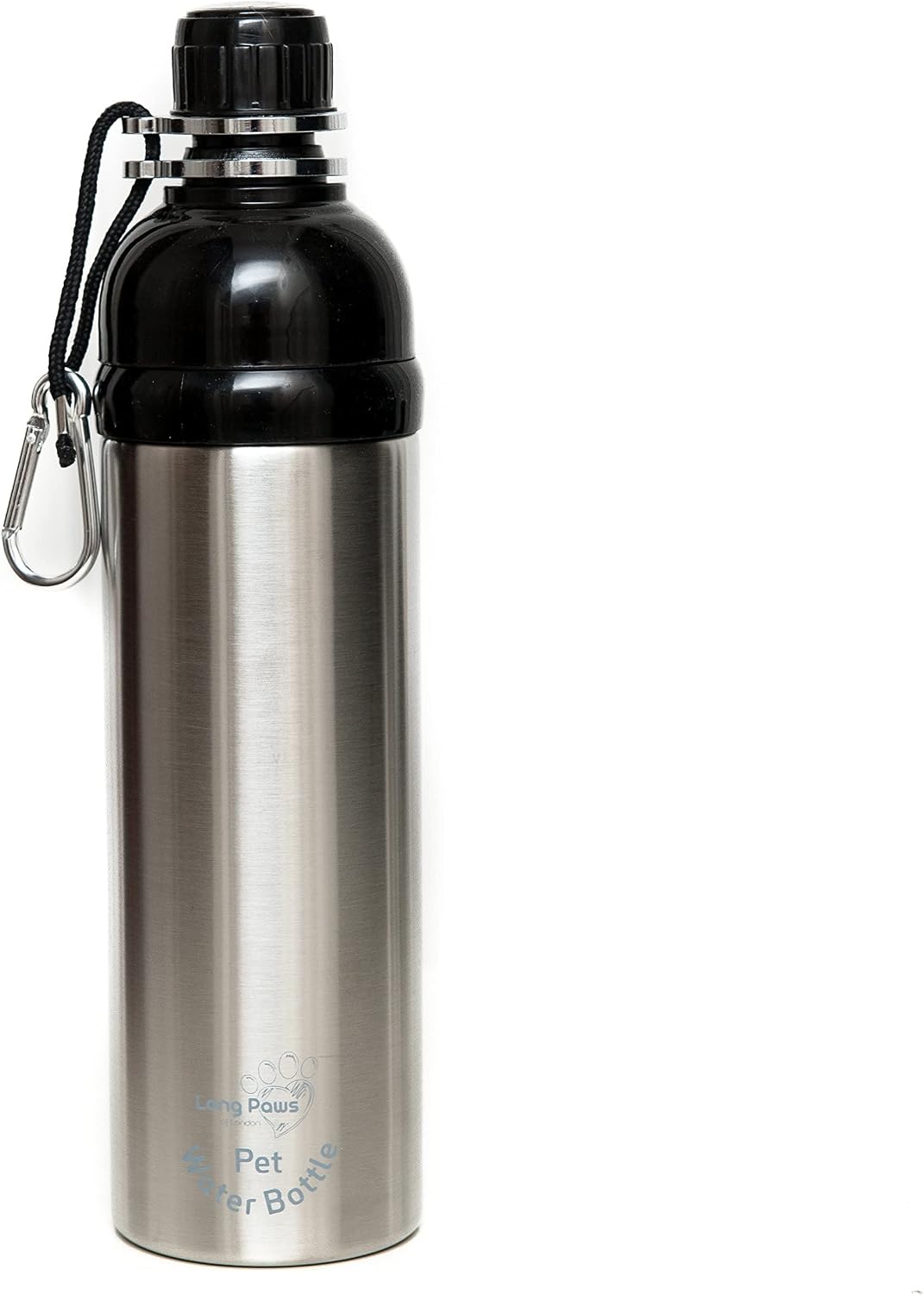 Long Paws Portable Dog Travel Drinking Bottle Printed Dog Water Flask - 750 ml Stainless Steel Dog Travel Water Bottle