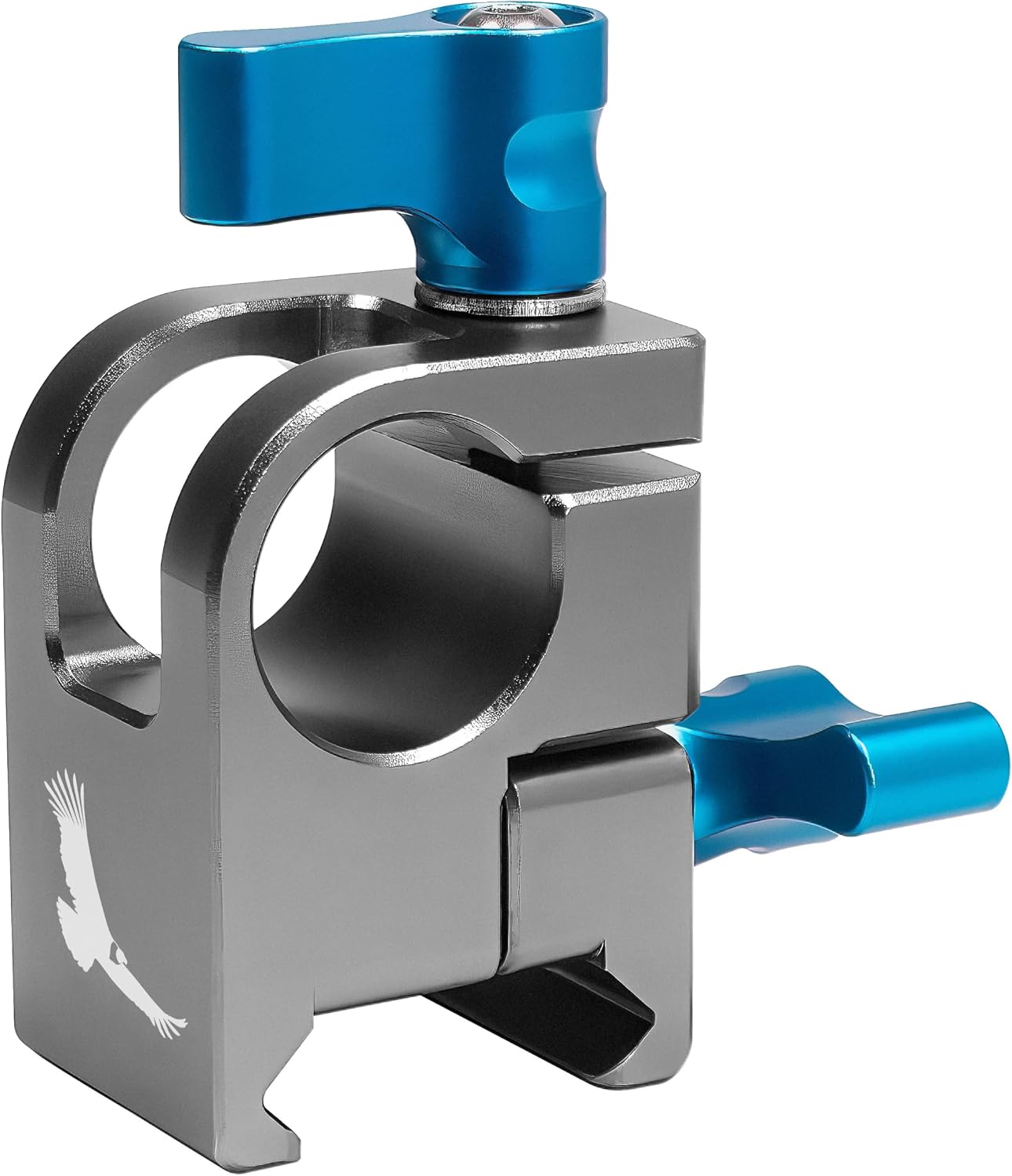KONDOR BLUE | 15mm Rod Parallel NATO Clamp | Quick Release NATO Mount, Spring Safety Stop, Low Profile, Locks a 15mm Rod Parallel to a NATO Rail | Raven Black