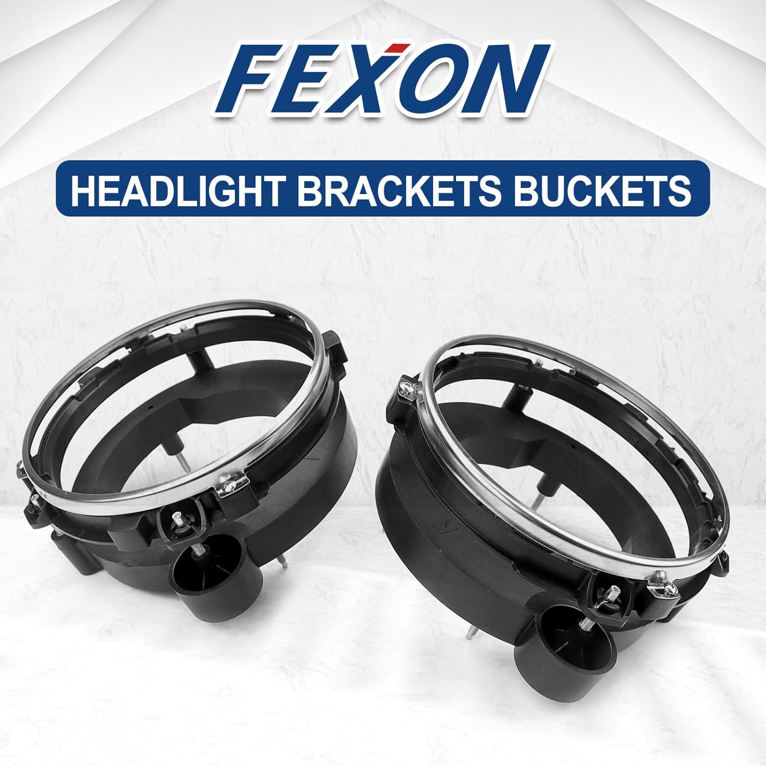 2PCS Headlight Bulb Brackets Buckets Kit For 1997-2006 Jeep Wrangler Part Number 110383 110384 (Left + Right)