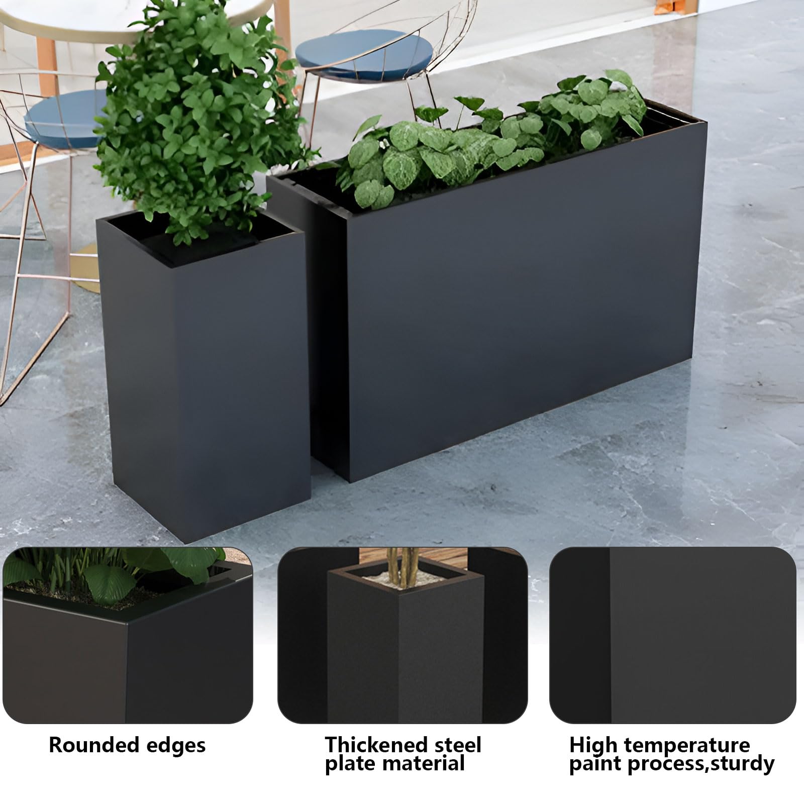 Jardinière Rectangulaire Newgarden 100x35x32cm - Résistante Aux UV, Polyéthylène, Pour Intérieur/extérieur, 52L