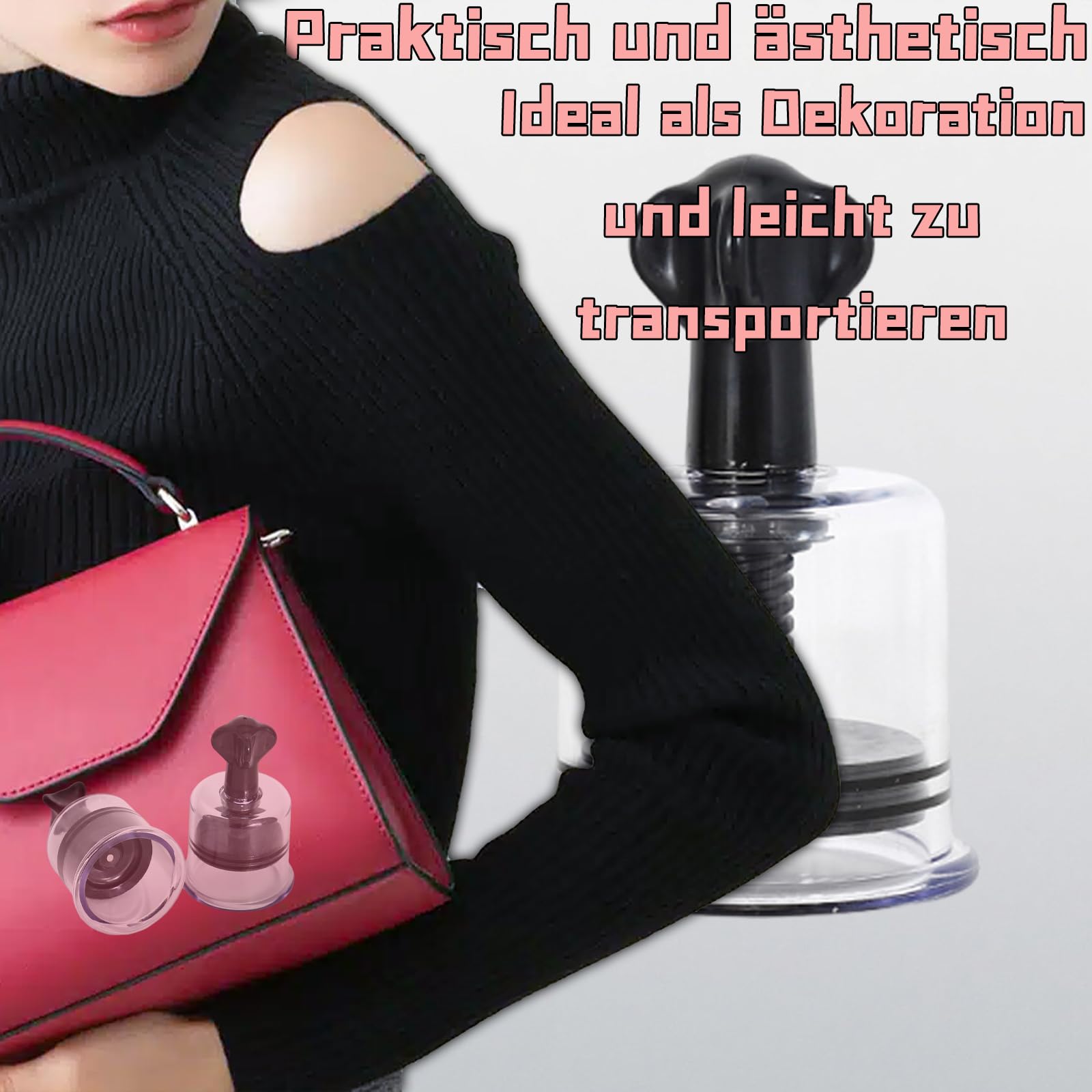 Aspirateurs De Tétons Pour Femmes Noirs 8 Pièces Excitation Extrême Des Mamelons Pompe Nipple Sucker BDSM Aspirateurs De Mamelons Pour Jeux SM Fétichisme Augmentation Du Plaisir Pompe À Tétons Pour
