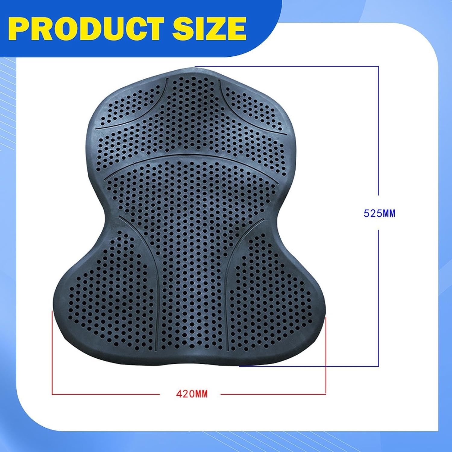 Silicone Gel Saddle Pad with Ventilation, Washable Non Slip Western/English Riding Saddle Pad for Horses