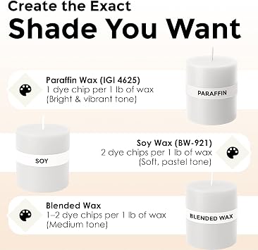 White Candle Dye Chips, Wax Whitener, Soy & Paraffin Candle Making, 10 Pack