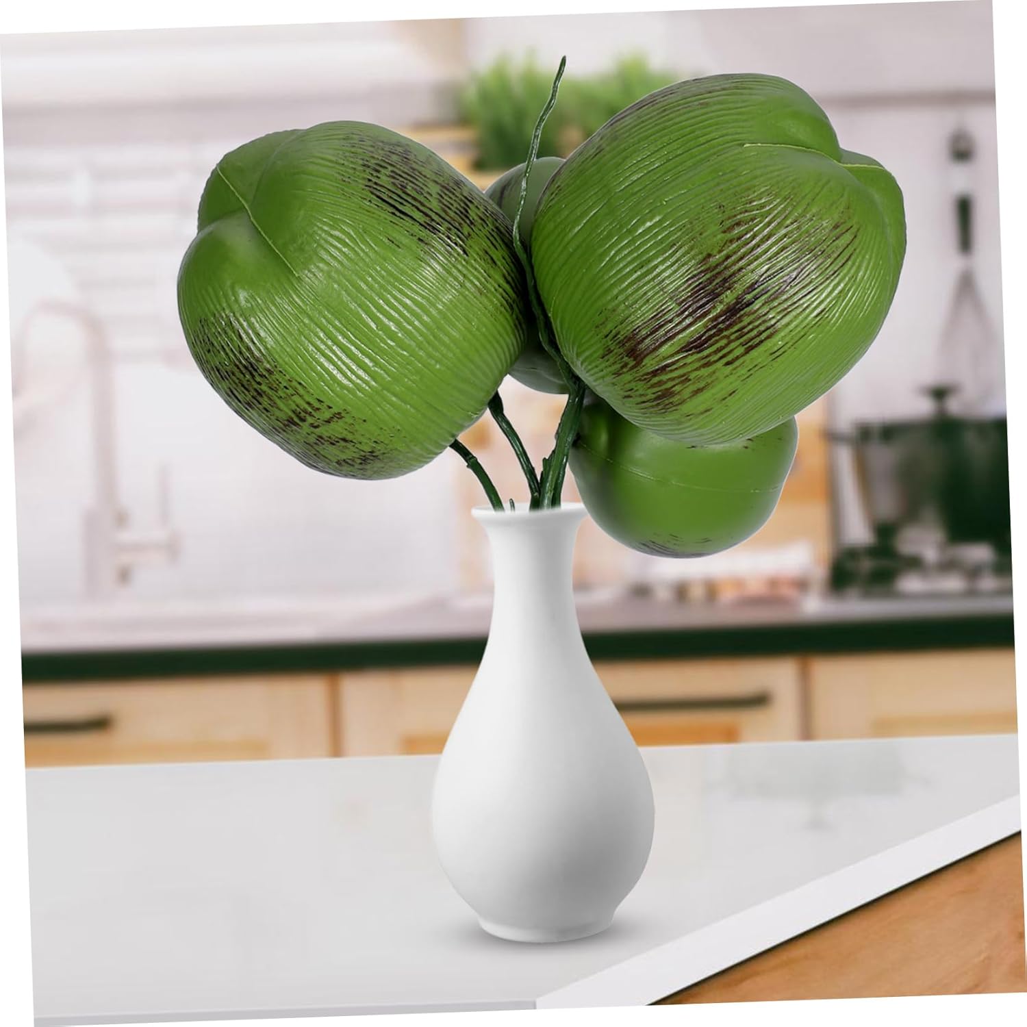 Ciieeo Bunch Artificial Coconut Realistic Fake Fruit for Hawaiian Party Decorations Tropical Luau Decor Lightweight Portable for Home Garden Weddings and Photo Booths