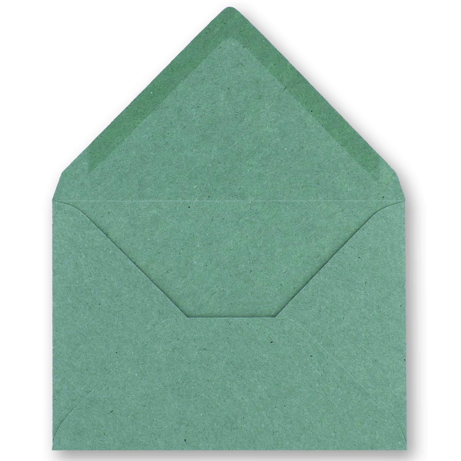 500 x koperty z papieru typu kraft DIN C6 eukaliptus zielone - 11,4 x 16,2 cm bez okienka - koperty w stylu vintage z klejem, spiczastą klapką - NEUSER PAPIER