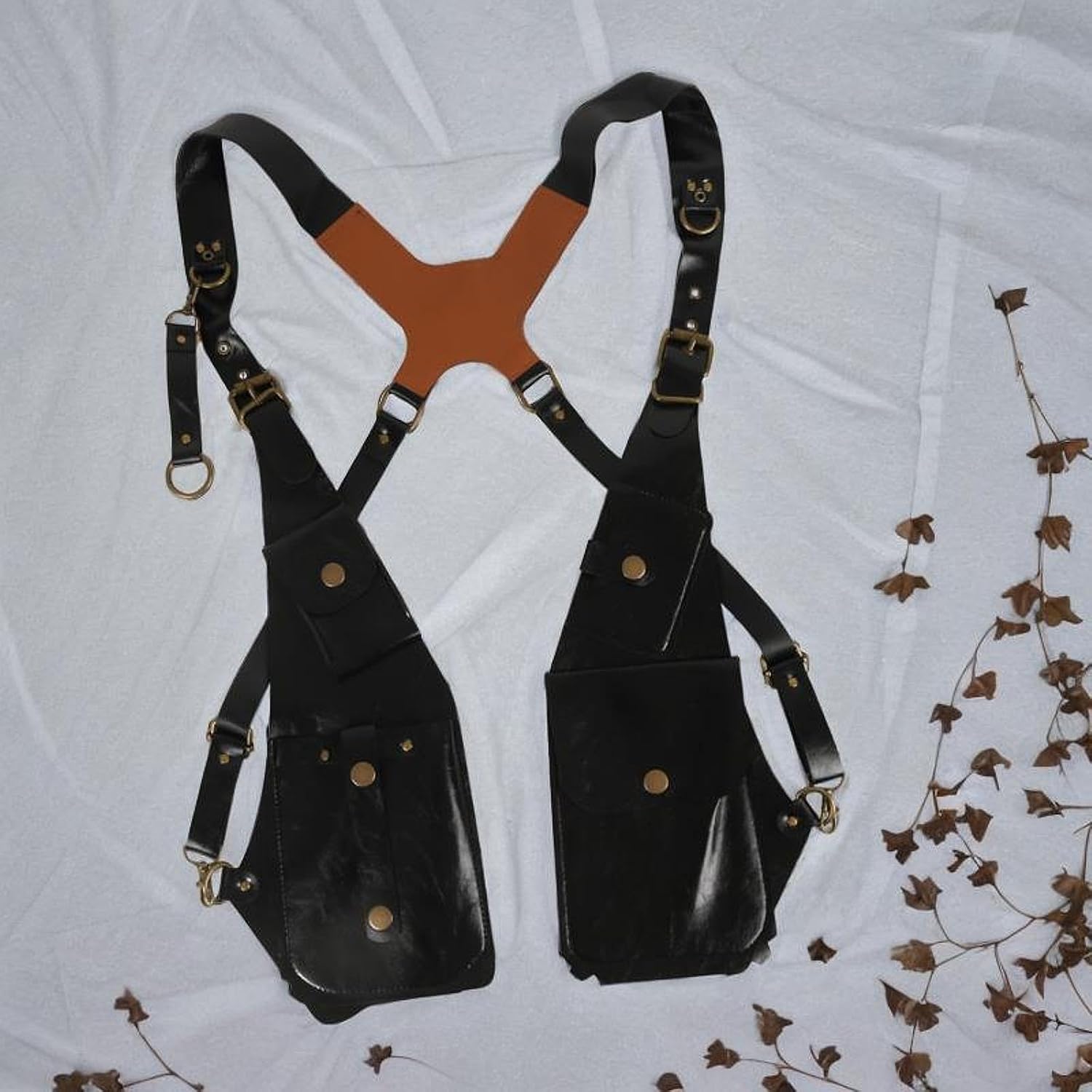Underarm Shoulder Bag Backpack for Medieval Costume Parties Hiking Cosplay