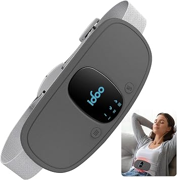 iDOO Period Heating Pad for Cramps, FSA Eligible Item, Menstrual Travel Heated Pad with 3 Heat Levels and 3 Massage Modes, Portable Cordless Heating Pad, Gifts for Girlfriend Mom Wife Women,Black