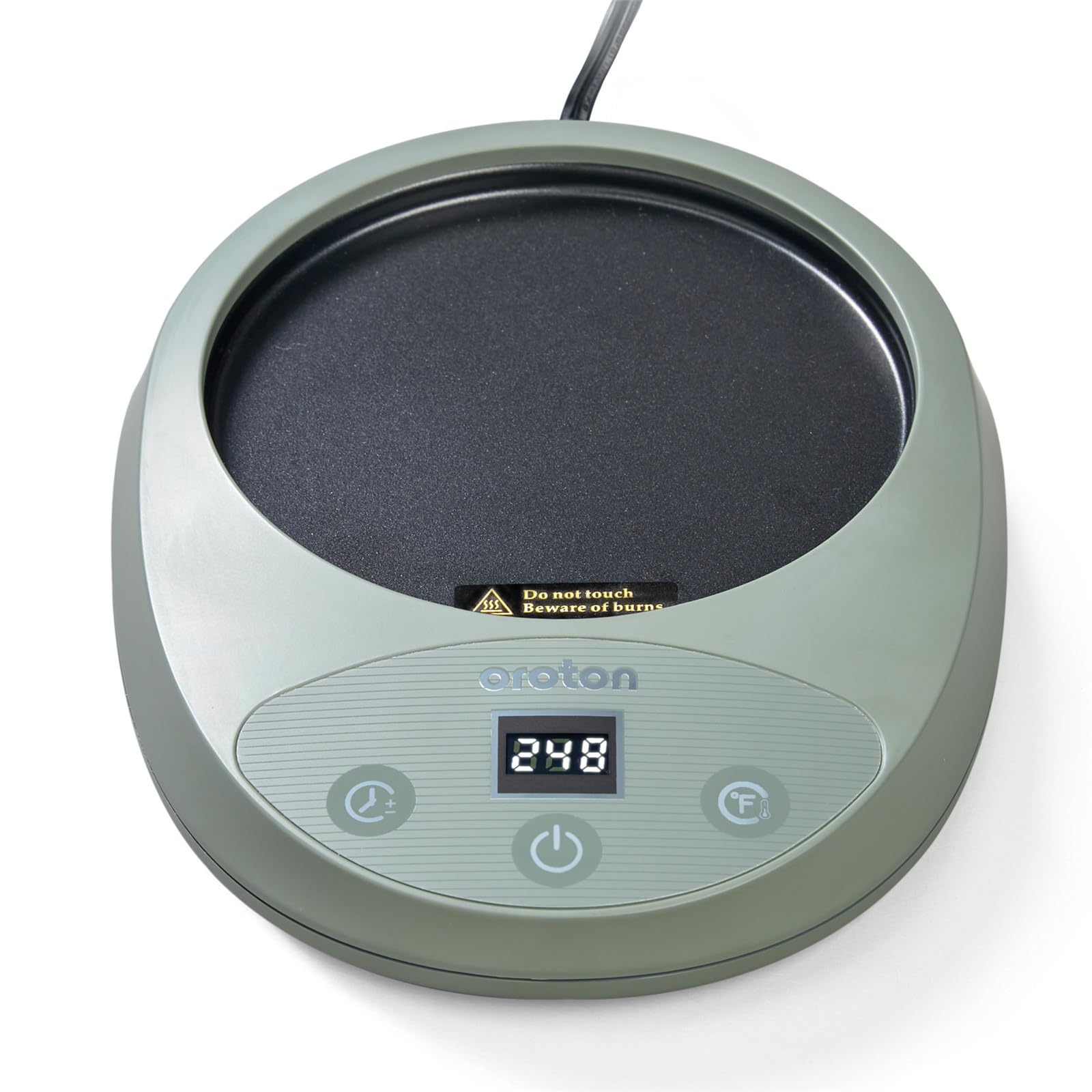 Mug Warmer for Coffee and Tea, Auto Shut Off,4.3 Inch Large Heated Plate,8 Temperature Settings, 1-8 Hour Timer Settings, Smart Coffee Warmer Plate Milk Tea Water(Green)