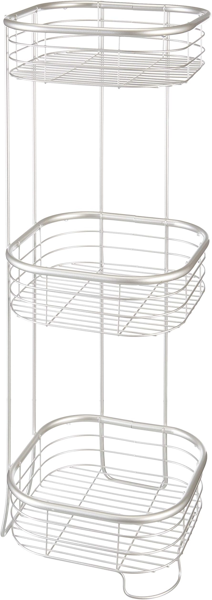 IDesign Bosphorus In Bathroom 3 Layer Shelf, Silver, 28665ES