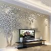 3D DIY Tree Wall Sticker Large Family Bird and Tree Wall Decal Art Mural Stickers Home Decor for Living Room Bedroom Home Decoration TV Backdrop Wall