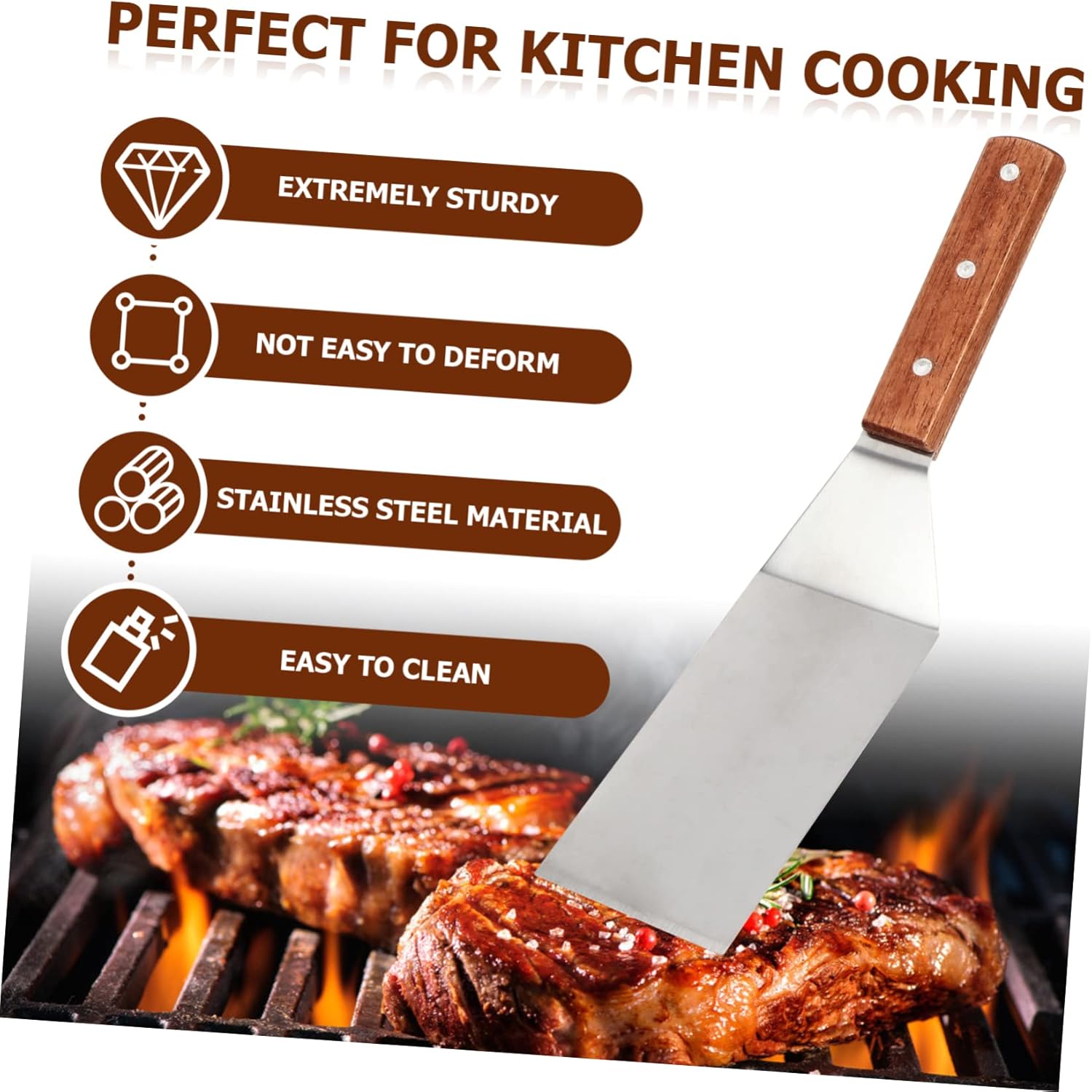 SUPVOX 1set Stainless Steel BBQ Grilling Tools Set Griddle Accessory Barbecue Tool Kit