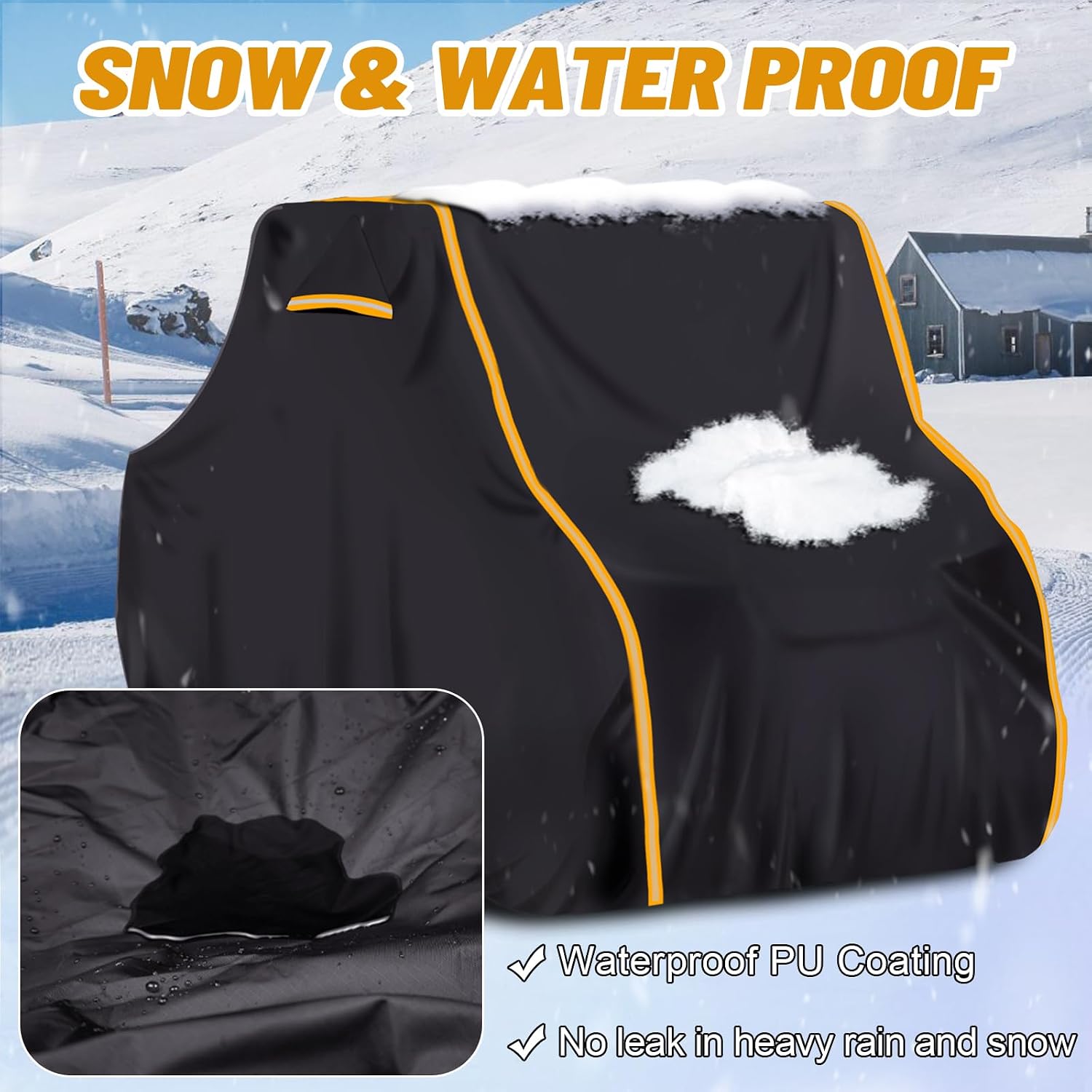 StarknightMT 2-3 Seaters UTV Cover with Air Vents, Universal UTV Covers Compatible with Can Am X3 Defender Commander Polaris RZR Ranger CFMOTO ZForce UForce Pioneer Kawasaki Mule Teryx