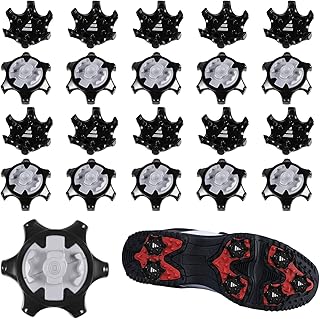 20 PCS Golf Shoe Spikes Studs Replacements Golf Shoe Spikes Golf Spikes Cleats Anti-Slip Golf Spikes Tooth Spikes for Golf Shoes, Provides the Golfer with Traction Stability and Comfort