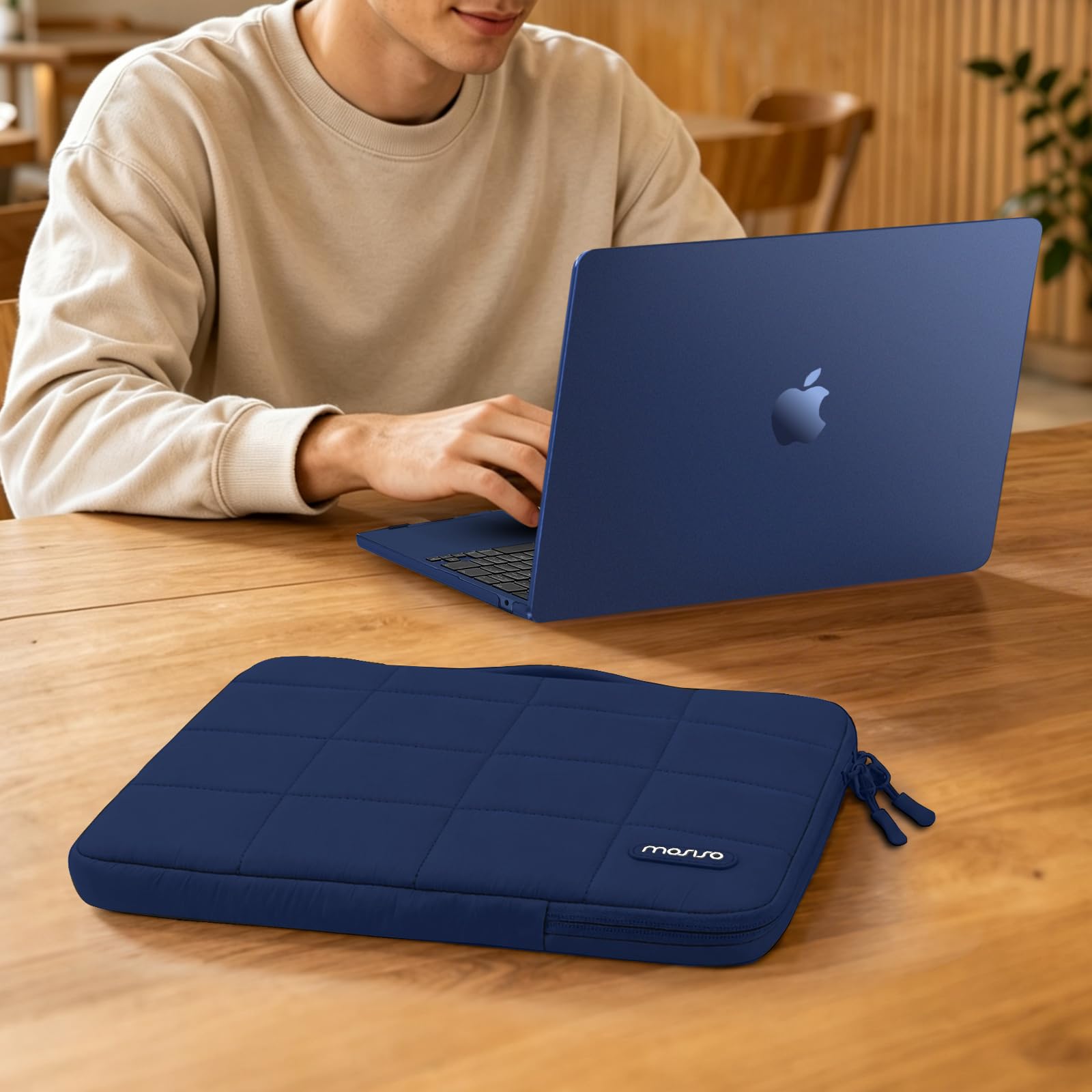 MOSISO Coque Mat Compatible avec MacBook Air 13 M5 M4 M3 M2 2026-2022