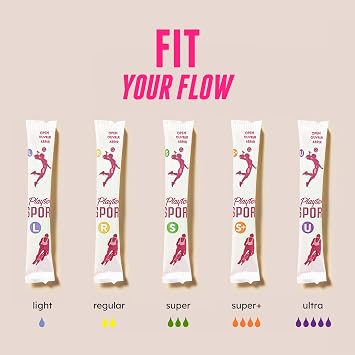 Playtex Sport Tampons Regular Absorbency, Fragrance-Free - 48ct | Regular Tampons for Women, Feminine Care, Playtex Tampon with 360 Leak Defense
