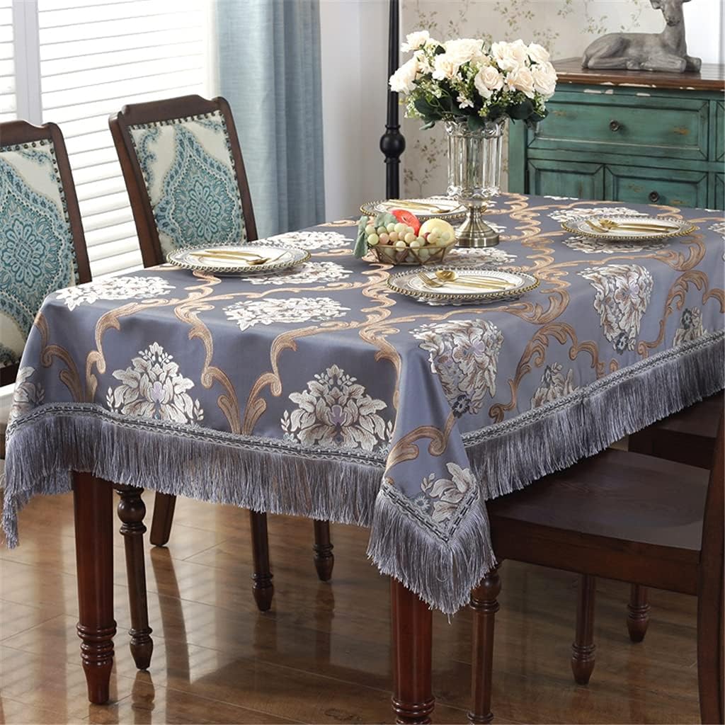 Thick European-Style Tablecloth Tablecloth Square Tablecloth Tea Table Dust-Proof Multi-Purpose Cover Towel(130 * 180cm)