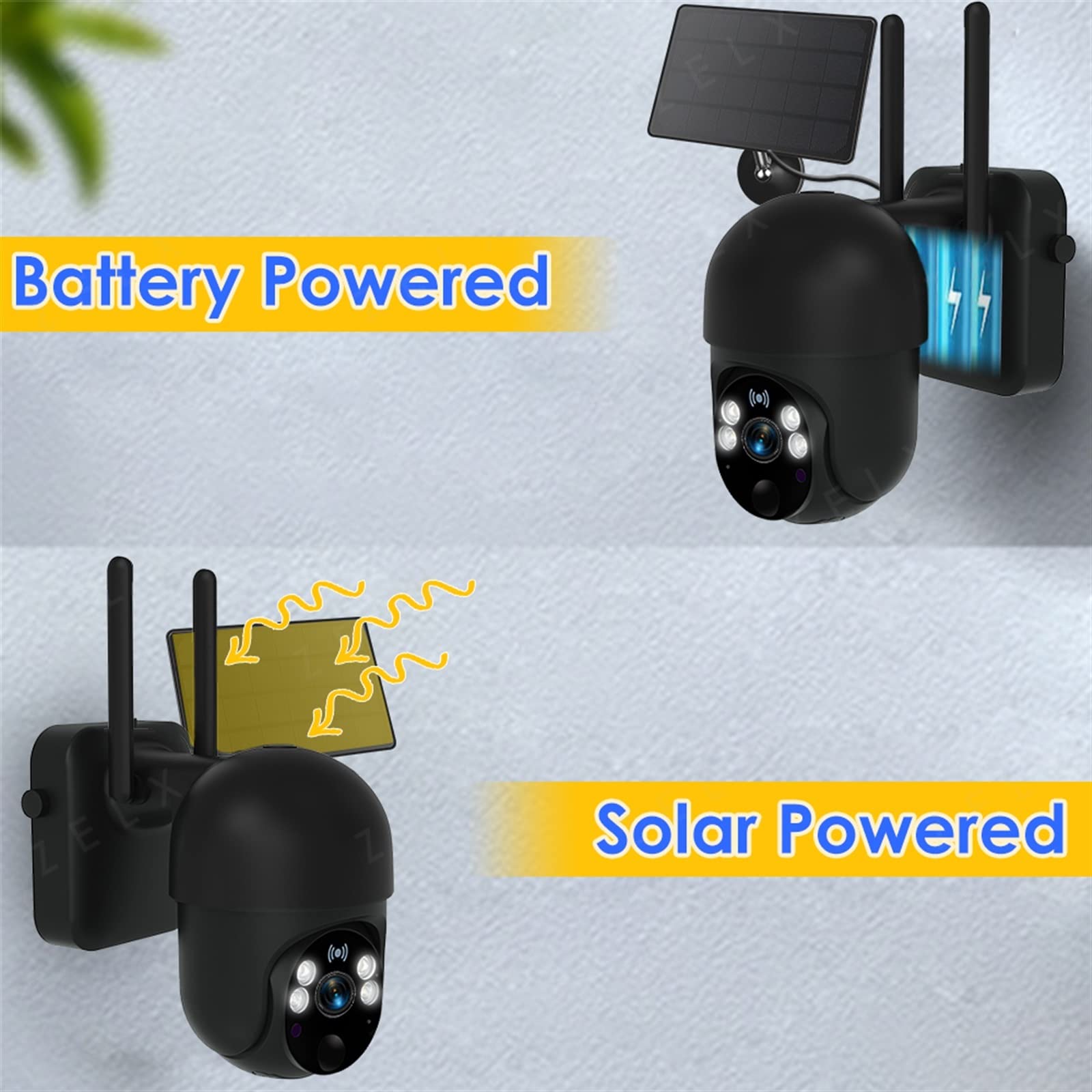 Telecamera Wifi Esterno, Telecamera di sicurezza 4G Telecamera IP solare 1080P CCTV Rilevazione movimento casa intelligente Videosorveglianza Visione notturna Batteria esterna ,Sicurezza, Antifurto(4G