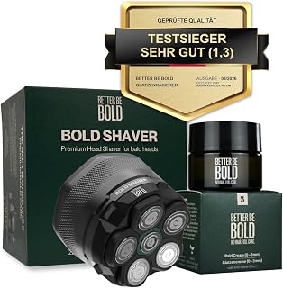 BETTER BE BOLD – Afeitadora eléctrica cabeza calva I Rasuradora ergonómica cuero cabelludo