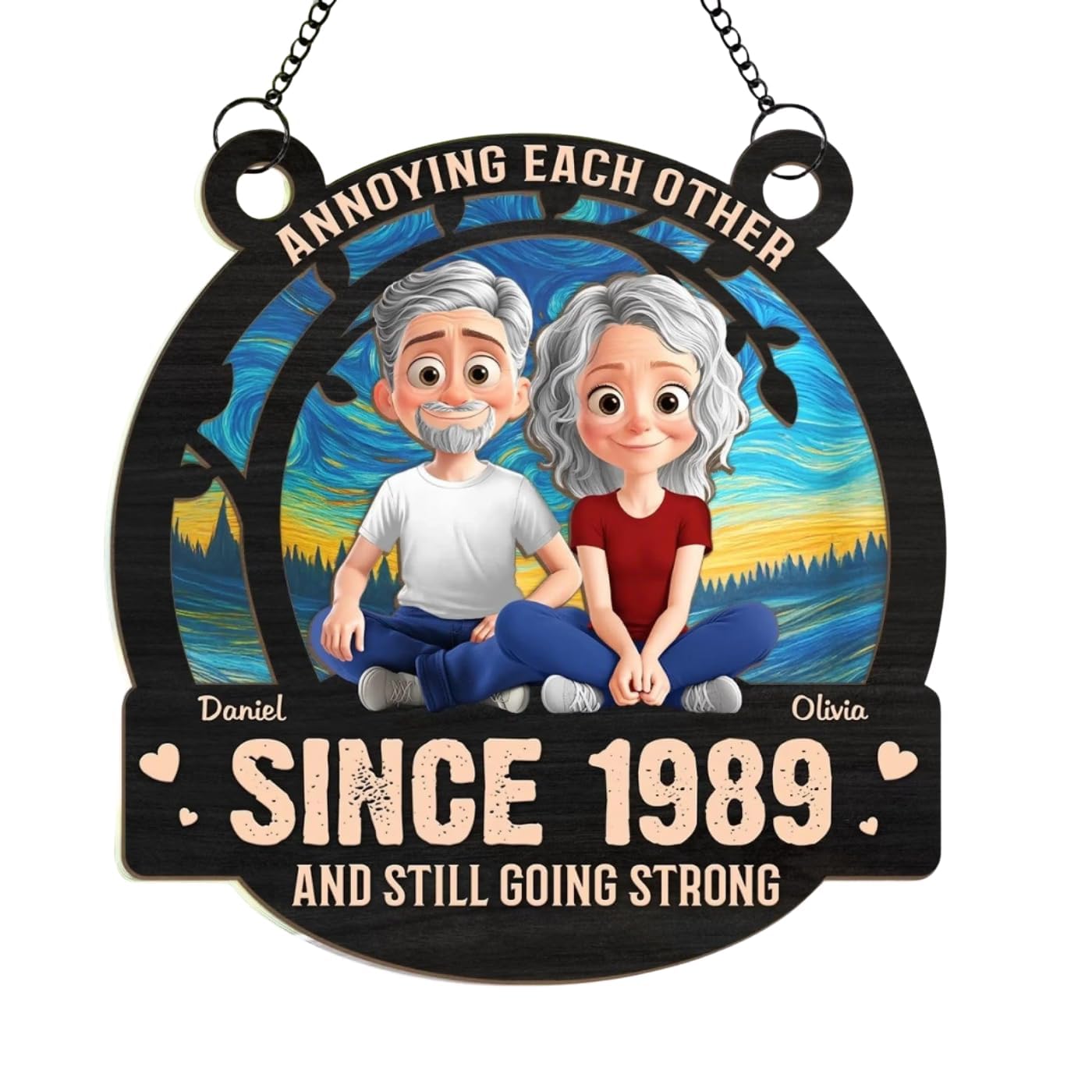 Annoying Each Other Since and Still Going Strong – Personalized Window Hanging Suncatcher, Couple, Annoying Each Other Since Personalized Gift, Wedding Gifts for Couples