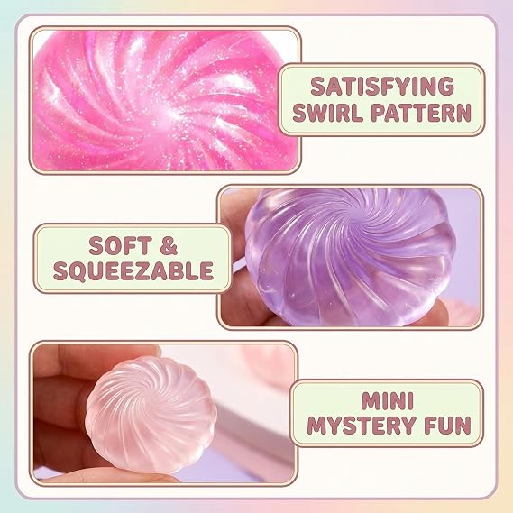 10 PCS Dumpling Squishy Set, Mystery Dumplings Squishy Collection, SquishyDumpling Pack, Dumpling Gifts, Ten-Piece Assortment with Pink and Purple Varieties, Mini Random Crystal Buns