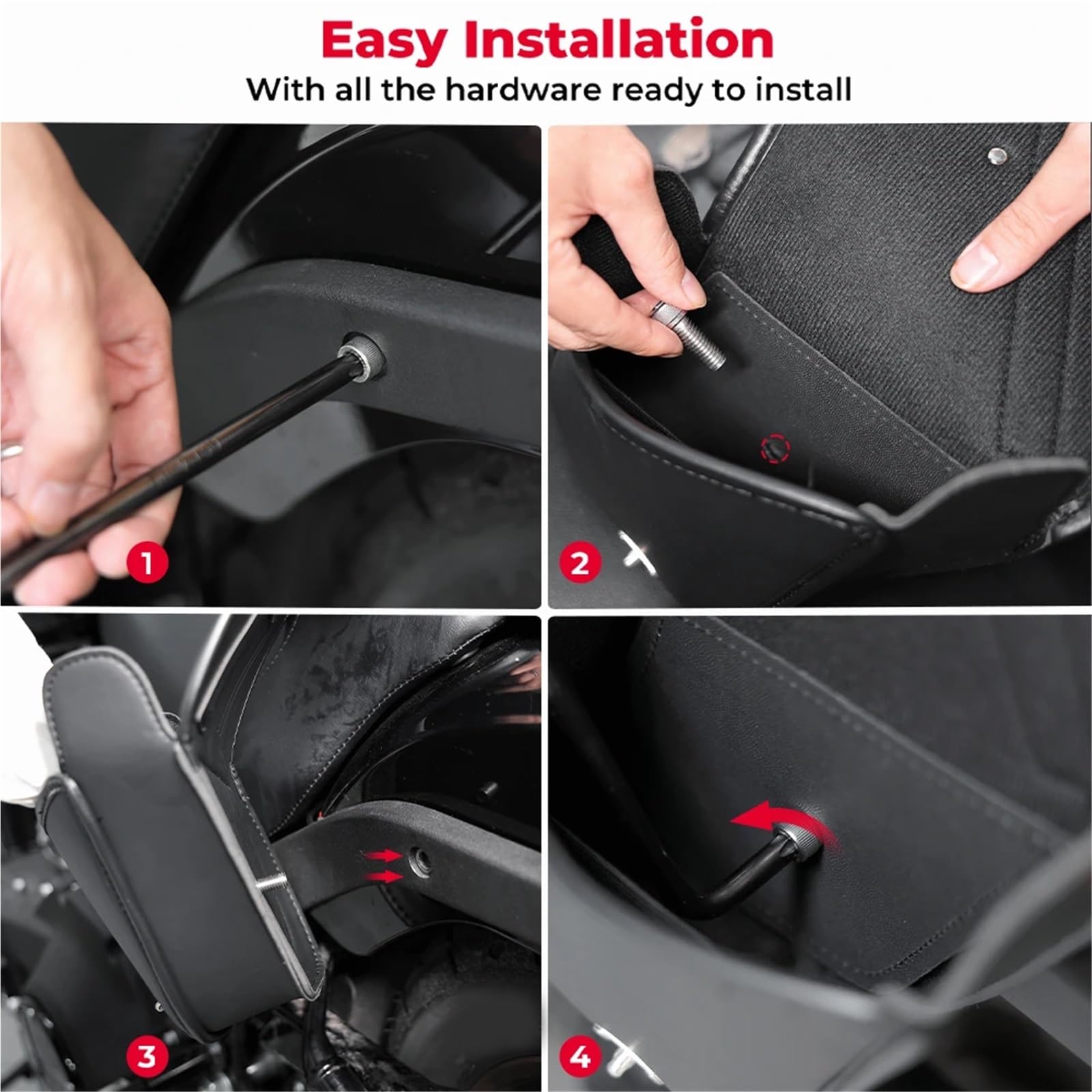 Sacoche Latérale De Moto en Cuir Rétro pour Sportster 883 1200 Softail Dyna, Sac De Rangement pour Outils De Moto