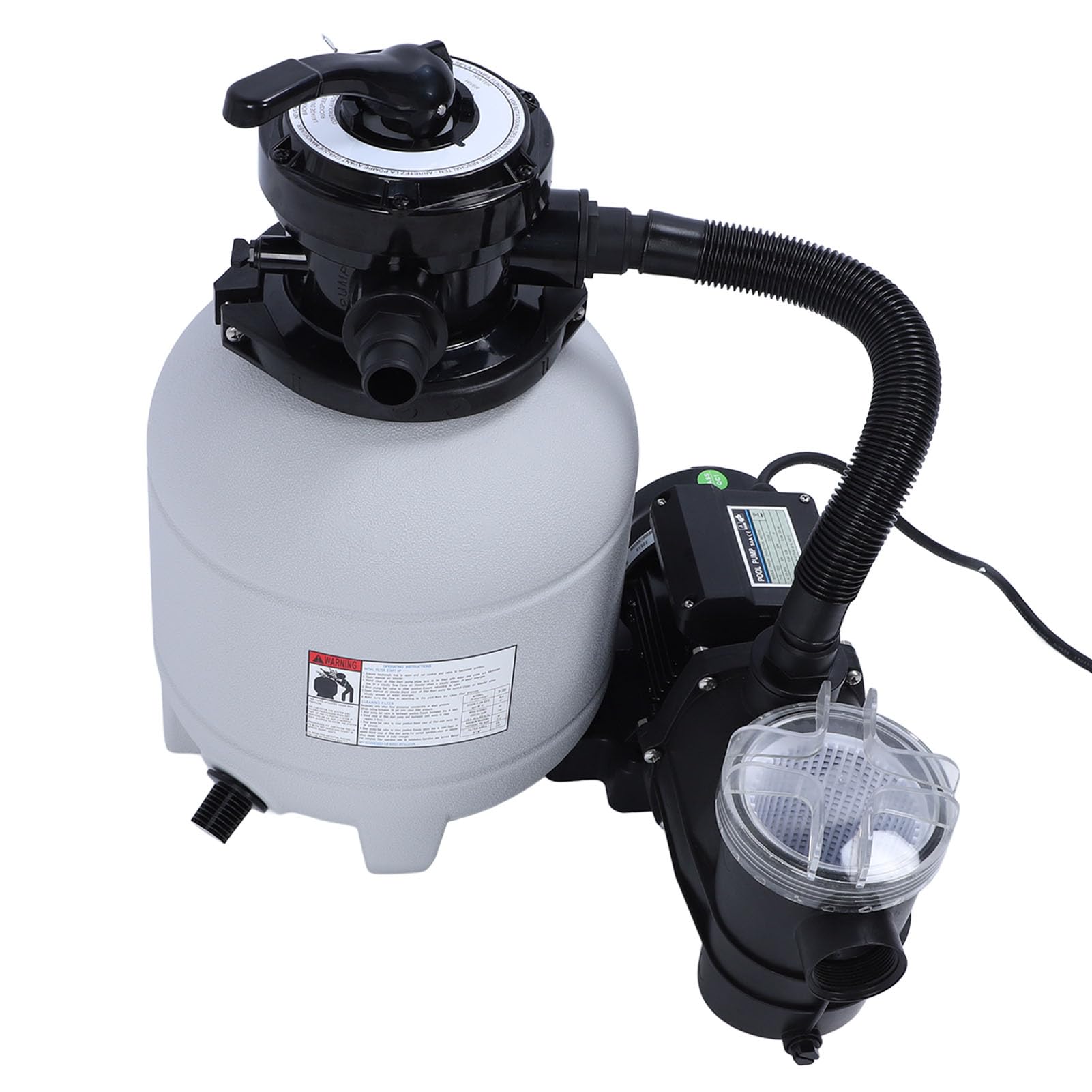 Hidyliu de Bomba de Filtro de de 12 Pulgadas, Filtración Eficiente Duradera de 0,25 para Piscinas, Paisajismo, PVC ABS