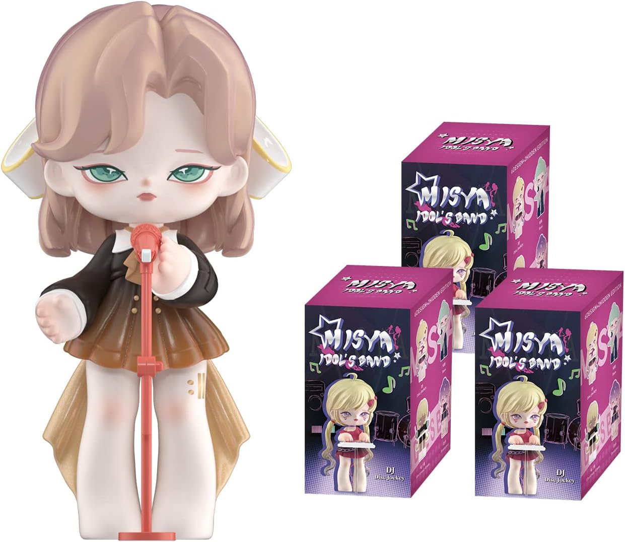 MJ STUDIO MISYA Idol' Band Series Blind Box 3PCS Blind Bag Random Collection Kawai Toys Desktop Ornaments Cute Blind Box Figures for Birthday Party