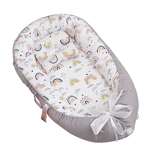 Tumbona de bebé para recién nacido, cama nido de bebé, colchón de cuna recién nacido para bebé, funda ajustable para nido de bebé, perfecta para