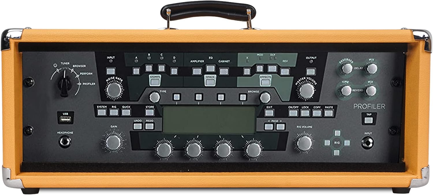 Sound Town Vintage 3U Amp Rack Case, 12.5" Depth with Rubber Feet, Dust Cover, Kickstand, Orange (STVRC-3OR)