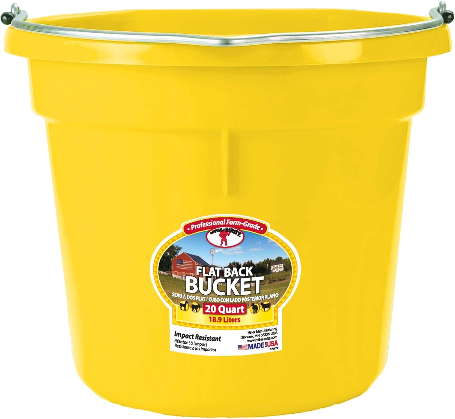 Little Giant Plastic Flat Back Bucket
